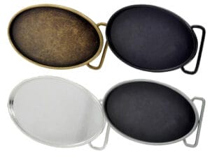 Custom Blank Oval BELT BUCKLE 1163