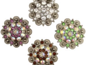12 Wholesale Western Maltese CROSS AB Clear Conchos CH169VC