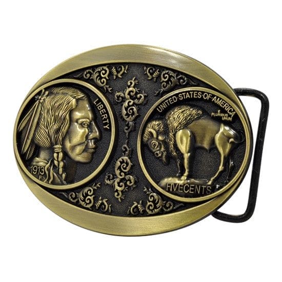 Wholesale Buffalo Coin Indian Belt Buckle 1438