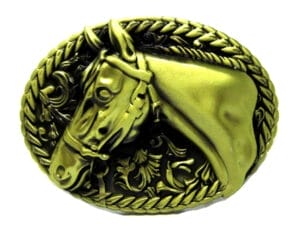 Horse Head Cowboy Rodeo Western Belt Buckle