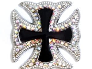 12 Wholesale Western Maltese CROSS BLACK conchos CH169BK