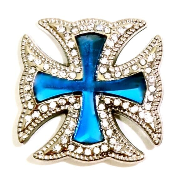 12 Wholesale Western Maltese CROSS turquois conchos CH169TQ