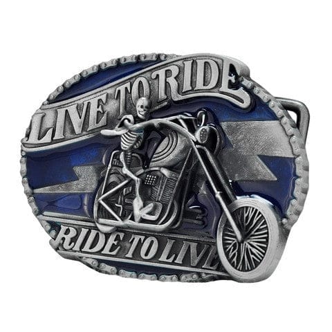 Live to Ride Motorcycle Biker Belt Buckle 1367