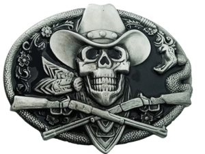 Black LUXURIOUS Skull belt buckle 1234BK