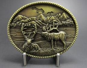 Wholesale Western Bow Hunting Deer Belt Buckle 1634 BNZ