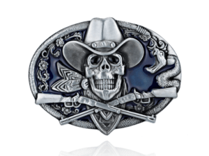 LUXURIOUS Skull belt buckle 1234BLU