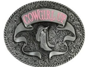 Cowgirl Up Belt Buckle 1258