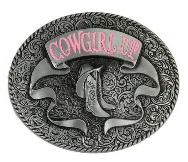 Cowgirl Up Belt Buckle 1258