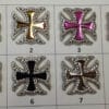 12 Wholesale Western Maltese CROSS Crystal conchos CH169