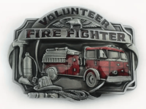 Red Fire Fighter Belt Buckle Wholesale 1815RED