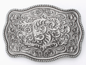 flora_pattern_belt_buckle American Cowgirl Flora Belt Buckle Wholesale 1812
