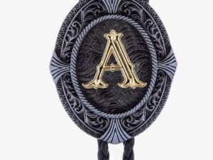 A Western Personlized Initial Cowboy Bolo Tie Wholesale Wholesale Bolo Tie BT021