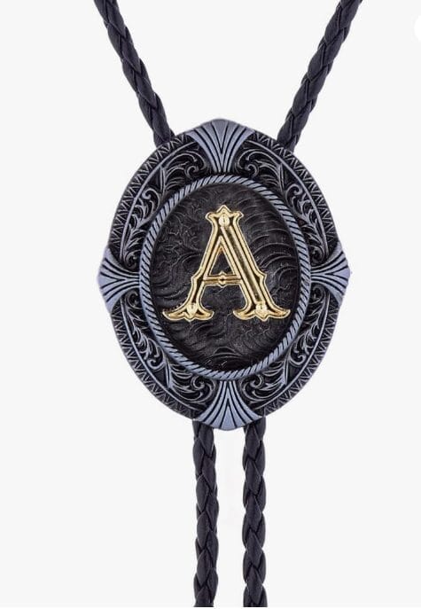 A Western Personlized Initial Cowboy Bolo Tie Wholesale Wholesale Bolo Tie BT021