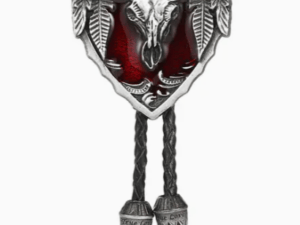 Western Red Cowboy Long Horn Bull Bolo tie WholesaleBT077