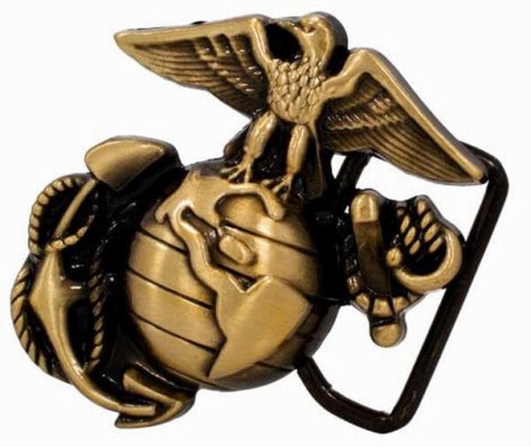 BRONZE Marine Corps Eagle Globe Belt Buckle 1300BNZ