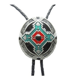 Western Cowboy Native American Indian Art Bolo Tie BT002