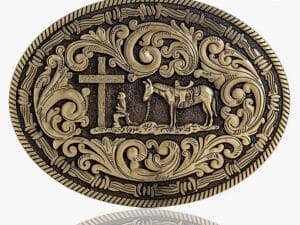 Western Cowboy Horse Cross Buckle#1777BNZ
