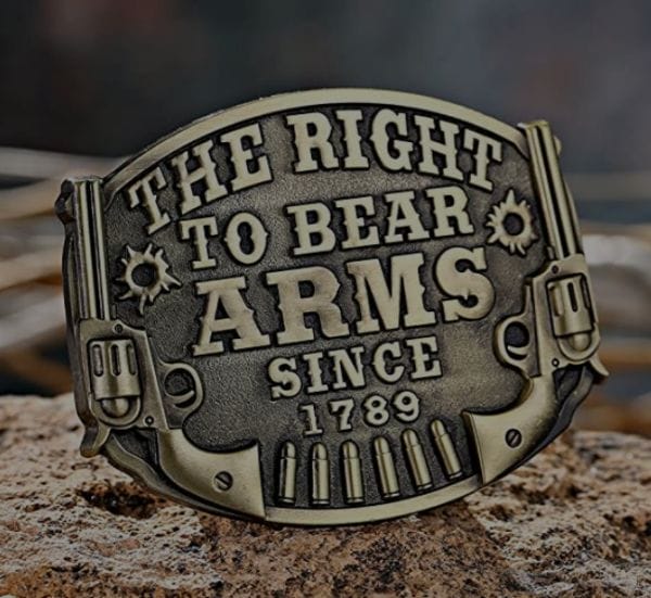 therighttobeararmsbeltbucklebronze Wholesale Belt Buckle for men 1780BNZ