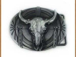 Wholesale longhorn bull cowboy belt buckle 1191