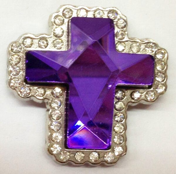 12 Wholesale Western prism cut Purple Cross Conchos CH132PU