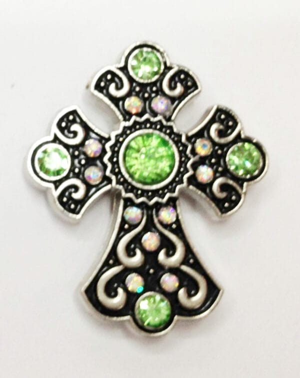 12 Wholesale Western Rodeo Cowgirl Rhinestone Cross Craft Conchos CH166GN