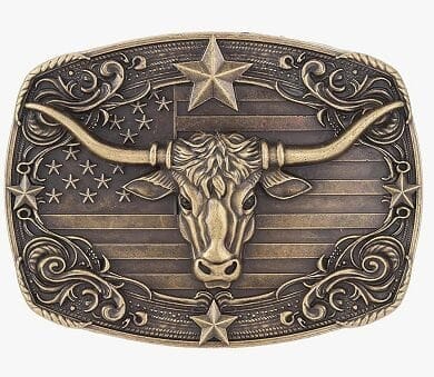 Wholesale Long Horn Belt Buckle For Men 1792BNZ
