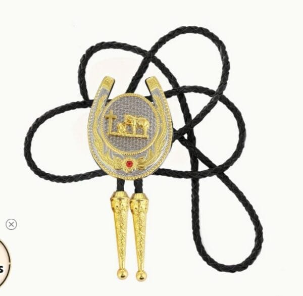 Western Cowboy Bolo Tie Rodeo Necktie Leather Cord Pendant Necklace BT132