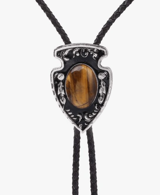 Western Cowboy Bolo Tie Rodeo Necktie Leather Western BT123TG
