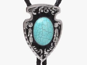 Western Cowboy Bolo Tie Rodeo Necktie Leather Western BT123TQU