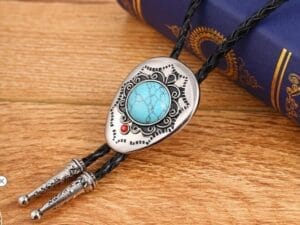 Western Cowboy Bolo Tie Rodeo Necktie Leather Cord Pendant Necklace BT135