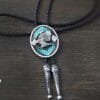 Western Cowboy Bolo Tie Rodeo Necktie Leather Cord Pendant Necklace BT125