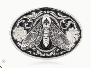 Wholesale Black Moth Belt Buckle 1364
