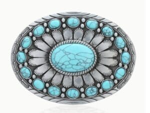 Wholesale Turquoise Oval Belt Buckle 1366