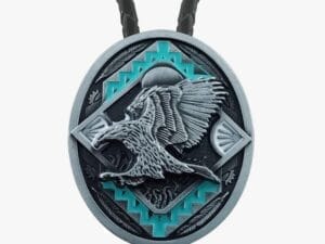 Western Cowboy Bolo Tie Rodeo Necktie Leather Cord Pendant Necklace BT125